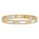 14K Yellow and White Gold High Polished 8.5-inch Men's Link Bracelet