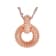 Copper Ribbed Texture Pendant Necklace
