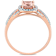 Morganite and Diamond 10K Rose Gold Ring 1.51ctw
