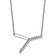 Rhodium Over 14k White Gold Sideways Diamond Initial Y Pendant Cable
Link 18 Inch Necklace