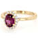 Grape Color Garnet Oval And Lab-Created Moissanite Ring In 18K Gold Over
Sterling Silver 1.51ctw