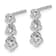 Rhodium Over 14k White Gold Diamond 3-flower Stud Earrings