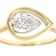 Timeless Lab-Grown Floating Pear Diamond Solitaire Ring In 10K Gold