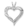 Rhodium Over 14k White Gold Diamond Fancy Heart Pendant