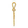 14k Yellow Gold Diamond-Cut and Brushed Butterfly Pendant