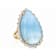 Aquamarine Pear And White Zircon Cocktail Ring In 18K Gold Over Sterling
Silver 1.43ctw