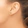 14K Yellow Gold Cubic Zirconia Snowflake Post Earrings