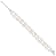 Sterling Silver 2-Strand White Baroque Freshwater Cultured Pearl 8.5in Bracelet