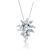 Marquise CZ Starburst Pendant Necklace In Sterling Silver