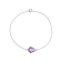 Kite Amethyst Station Bracelet In Sterling Silver 1.68ctw