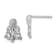 Rhodium Over Sterling Silver Polished Octopus Post Earrings