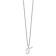 Rhodium Over Sterling Silver Letter T  Initial Necklace