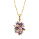 Purple Amethyst 18k Yellow Gold Over Sterling Silver Pendant With Chain 1.52ctw