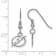 Rhodium Over Sterling Silver NHL Tampa Bay Lightning LogoArt Dangle Earrings