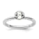 Sterling Silver Stackable Expressions High 5mm White Crystal Ring