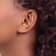 14k Yellow Gold Kids Cubic Zirconia Crown Stud Earrings
