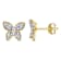 1/5 CT TW Diamond Butterfly Stud Earrings in 10K Yellow Gold
