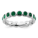 Sterling Silver Stackable Expressions Green Crystal Ring