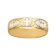 6mm Cross Band in 10k Yellow Gold with White Rhodium