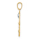 14K Two-tone Gold Diamond-Cut Evil Eye Filigree Hamsa Pendant