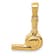 14k Yellow Gold 3D Blow Dryer Pendant