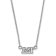 Rhodium Over Sterling Silver LogoArt Sigma Delta Tau Extra Small Pendant Necklace