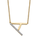 14k Yellow Gold and Rhodium Over 14k Yellow Gold Sideways Diamond
Initial A Pendant 18 Inch Necklace