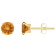 5mm Round Citrine 10k Yellow Gold Stud Earrings