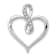 Rhodium Over 14K White Gold 0.20ctw Diamond Heart and Infinity Pendant