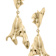 Majorca Molten Gold Tone Metal Statement Earrings