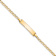 10k Yellow Gold Flat Curb Link ID Bracelet