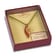 Iridescent Copper and 24k Yellow Gold Dipped Double Evergreen Leaf Necklace