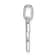 14K White Gold Diamond Letter E Initial Pendant