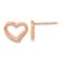 14k Rose Gold Polished Heart Stud Earrings