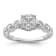 Rhodium Over 14K White Gold Lab Grown Diamond VS/SI GH, Cluster Ring 0.782ctw