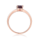 Blue Lab Created Alexandrite Rectangular Cushion 14K Rose Gold Over
Sterling Silver Solitaire Ring