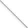 Rhodium Over 14k White Gold 0.4mm Cable 24 Inch Chain