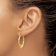 14k Yellow Gold Polished and Textured 1" Ram Hoop Earrings