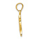 14k Yellow Gold Solid Polished Whale Tail Pendant
