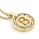 Cardano Initial B Pendant Necklace In 18K Gold Over Bronze