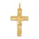 14K Yellow Gold Nugget Cross Pendant