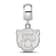 Sterling Silver Rhodium-plated LogoArt Baylor University Small Dangle Bead