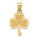 14K Yellow Gold 3 Leaf Clover Pendant