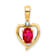 10k Yellow Gold and Rhodium Over 10k Yellow Gold 0.60 ctw Ruby
Birthstone and Diamond Pendant