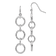 Rhodium Over 14k White Gold Diamond-Cut Circle Dangle Earrings