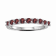 Round Garnet Sterling Silver Anniversary Style Stackable Band Ring, 0.90ctw