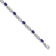 Rhodium Over 14k White Gold Diamond and Sapphire Bracelet