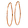 14k Rose Gold 1 9/16" Polished Large Diamond-Cut Tube Hoop Earrings