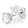 Lab-Grown Diamond Solitaire Stud Earrings 1.00ctw In 10K White Gold