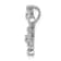 Rhodium Over 14k White Gold Diamond Snowflake chain slide